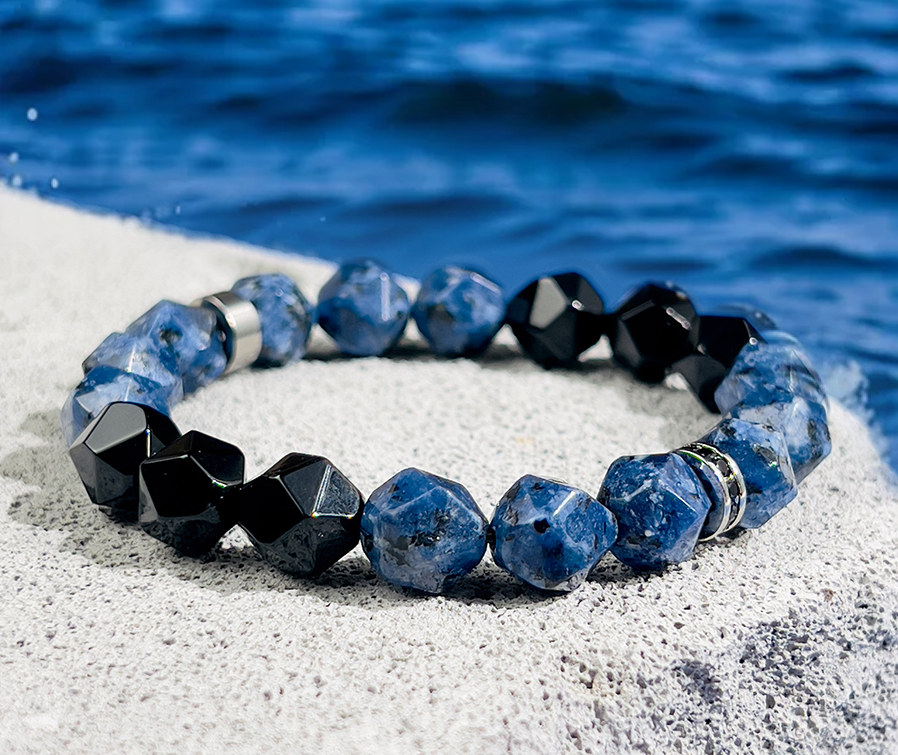 Sapphire & Black Agate Bracelet