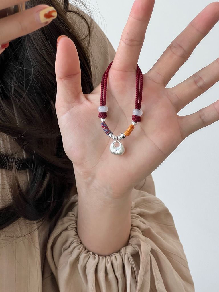 Peaceful Chubby Fortune Pouch Red Rope Birth Year Coil Bracelet