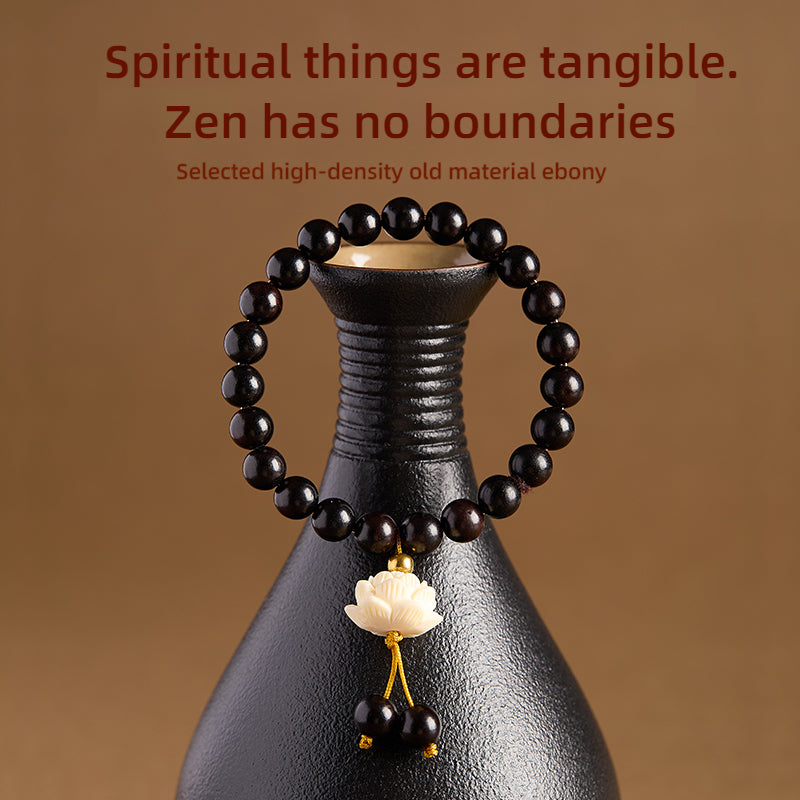 Original Design Ebony Chinese-style Multi-loop Bead Bracelet
