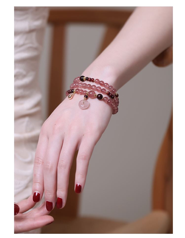 Strawberry Quartz Bracelet