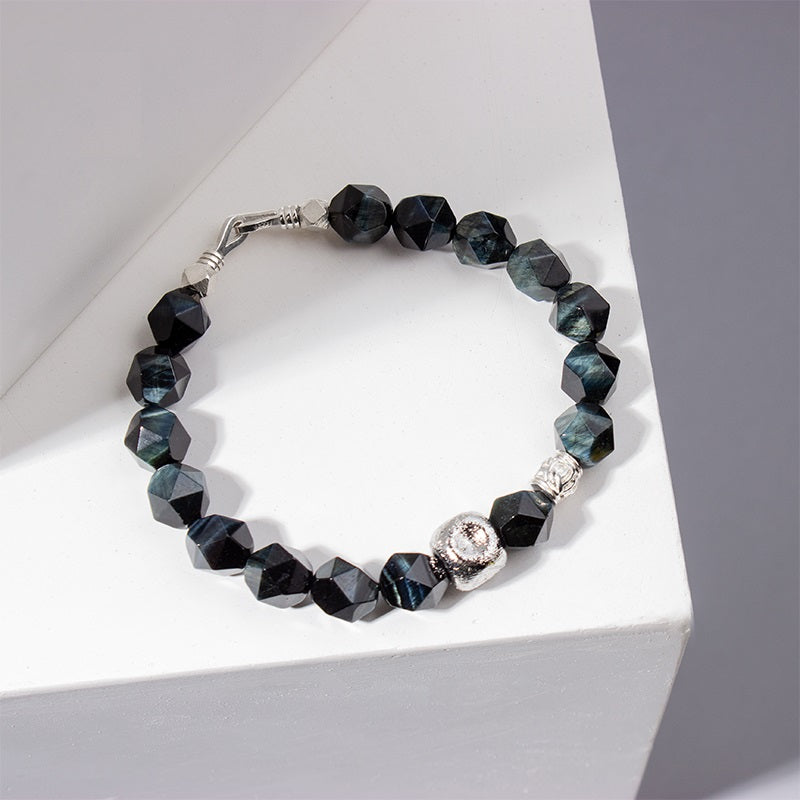 Natural Blue Tiger's Eye Bracelet