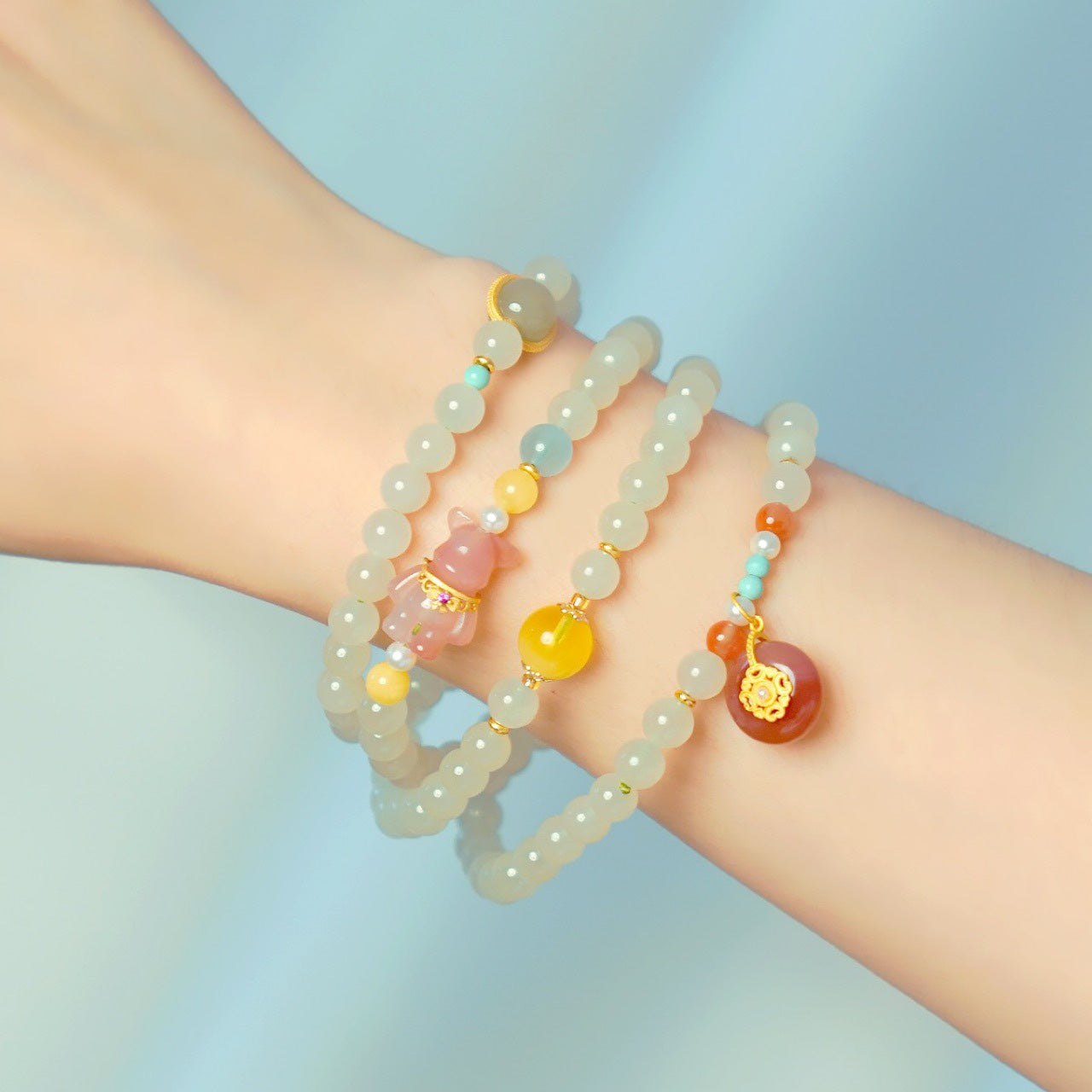 Hotan Jade Bead Bracelet
