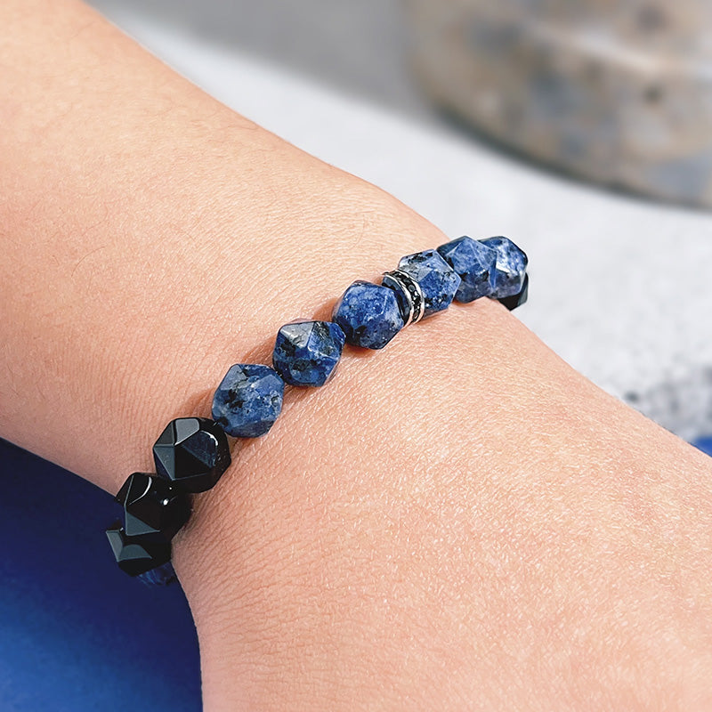 Sapphire & Black Agate Bracelet
