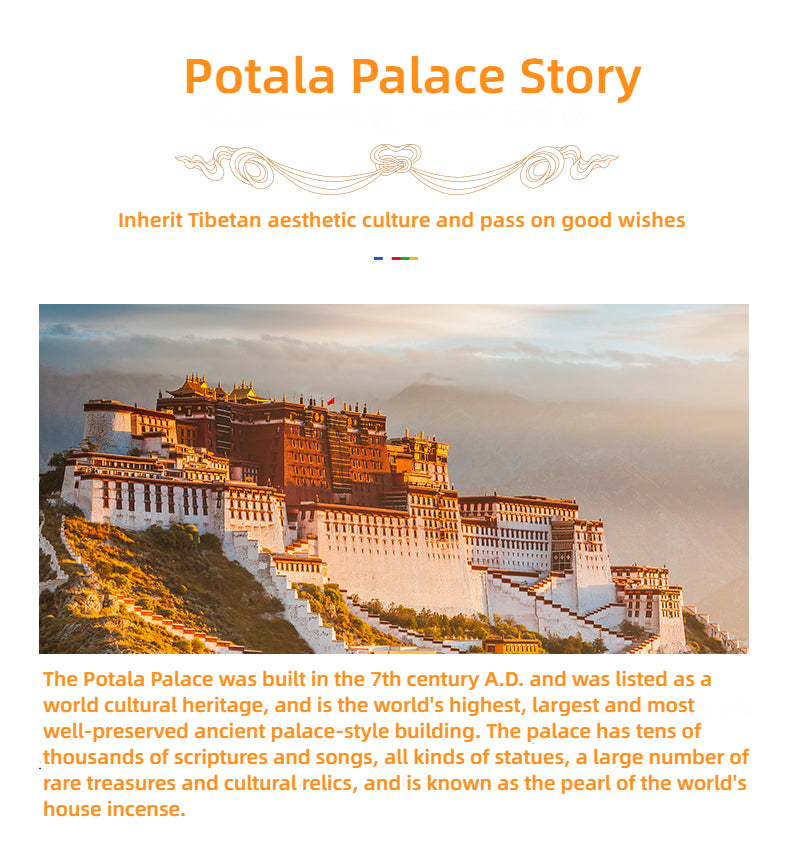 Potala Palace Cultural Creation Multi-Jewel 18-Bead Buddhist Bracelet with Ox Bone, Tibetan Style, Obsidian Octagonal Beads