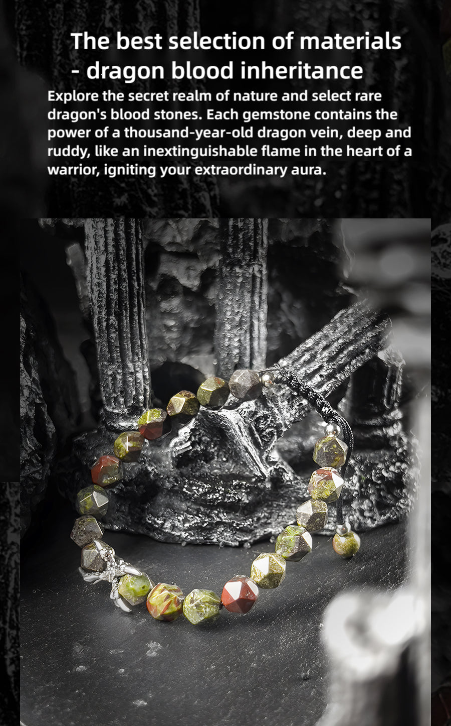 Dragon's Blood Stone Premium Bead Bracelet