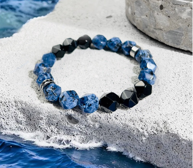 Sapphire & Black Agate Bracelet