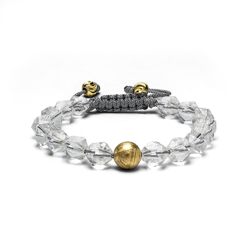 Meteorite Treasure White Crystal S925 Sterling Silver Natural Bracelet