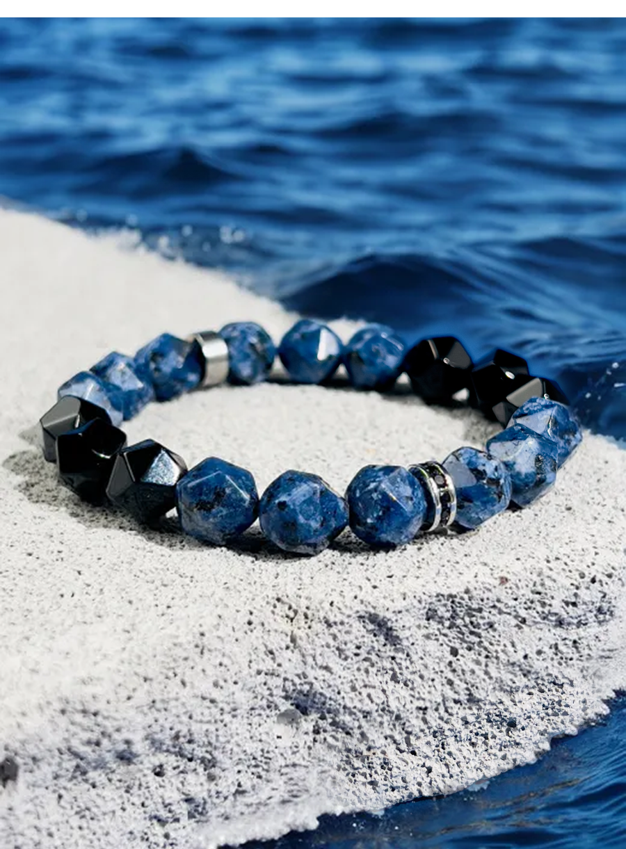 Sapphire & Black Agate Bracelet