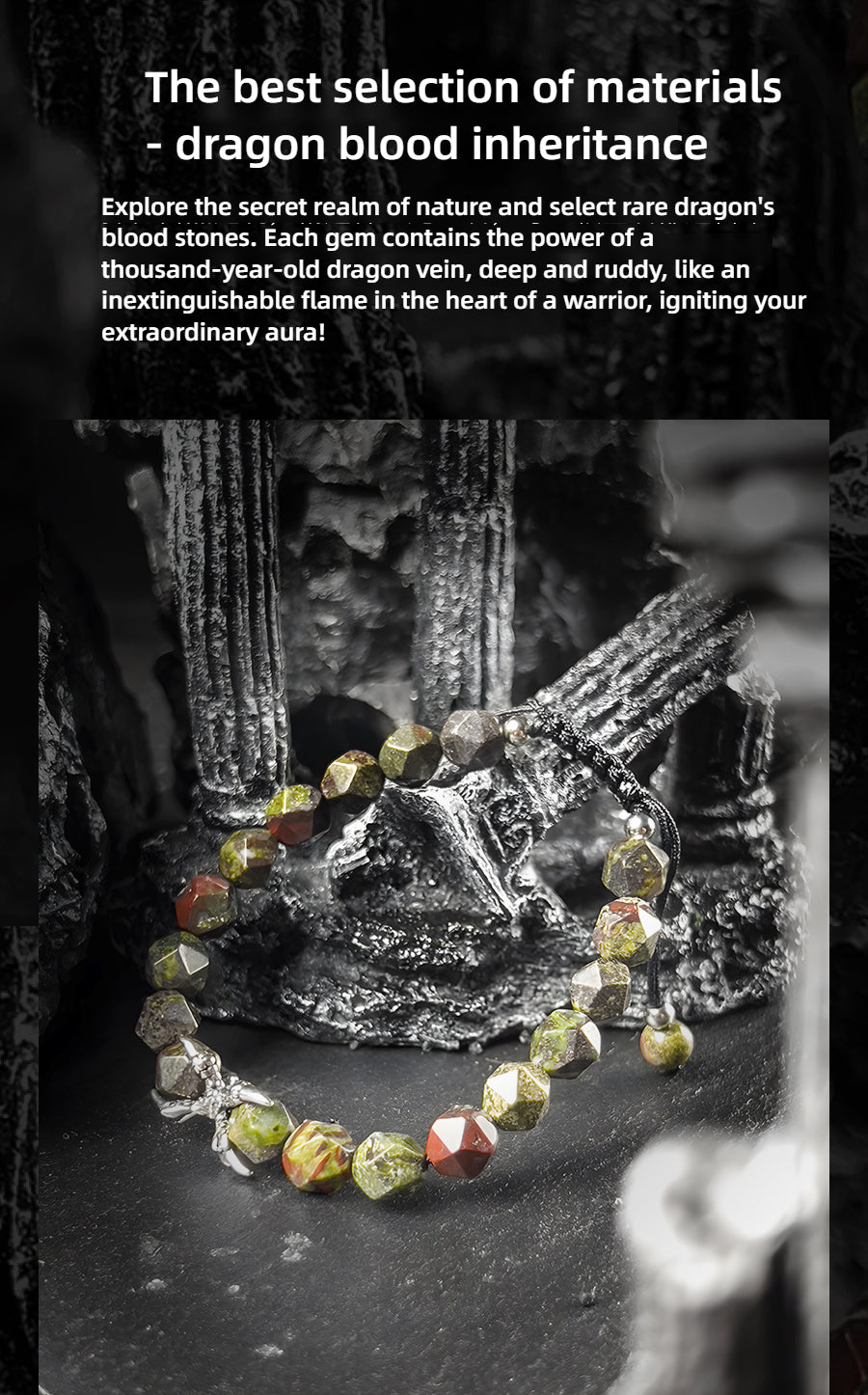 Dragon's Blood Stone Premium Bead Bracelet