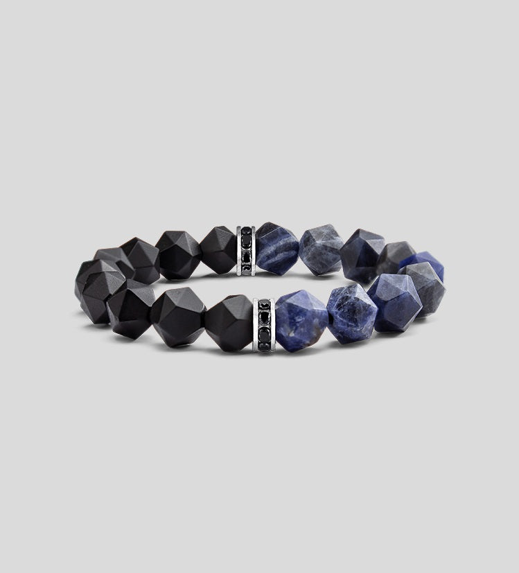 Sapphire & Black Agate Bracelet