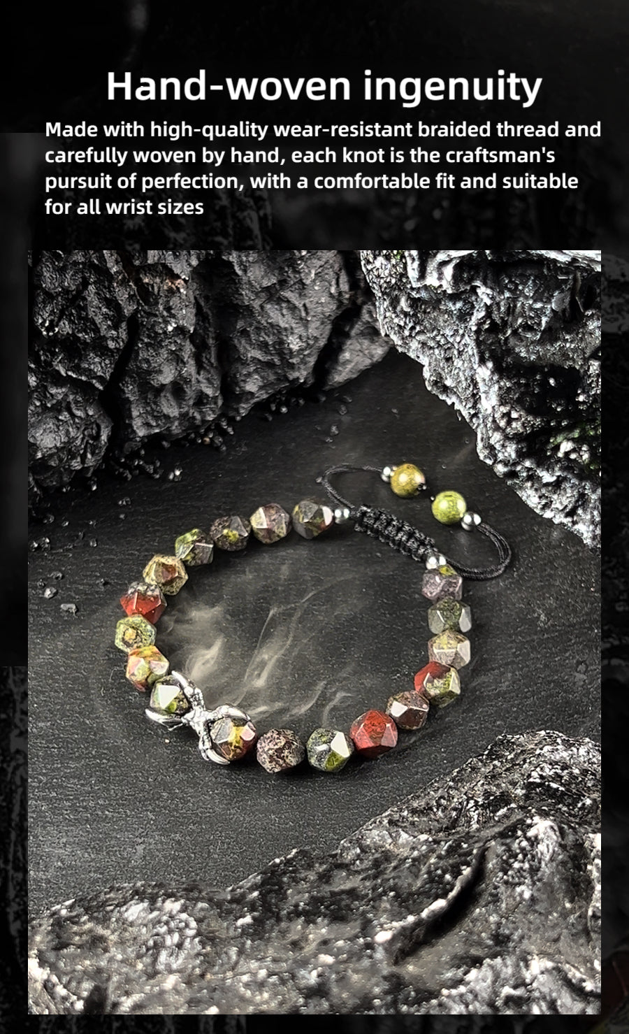 Dragon's Blood Stone Premium Bead Bracelet