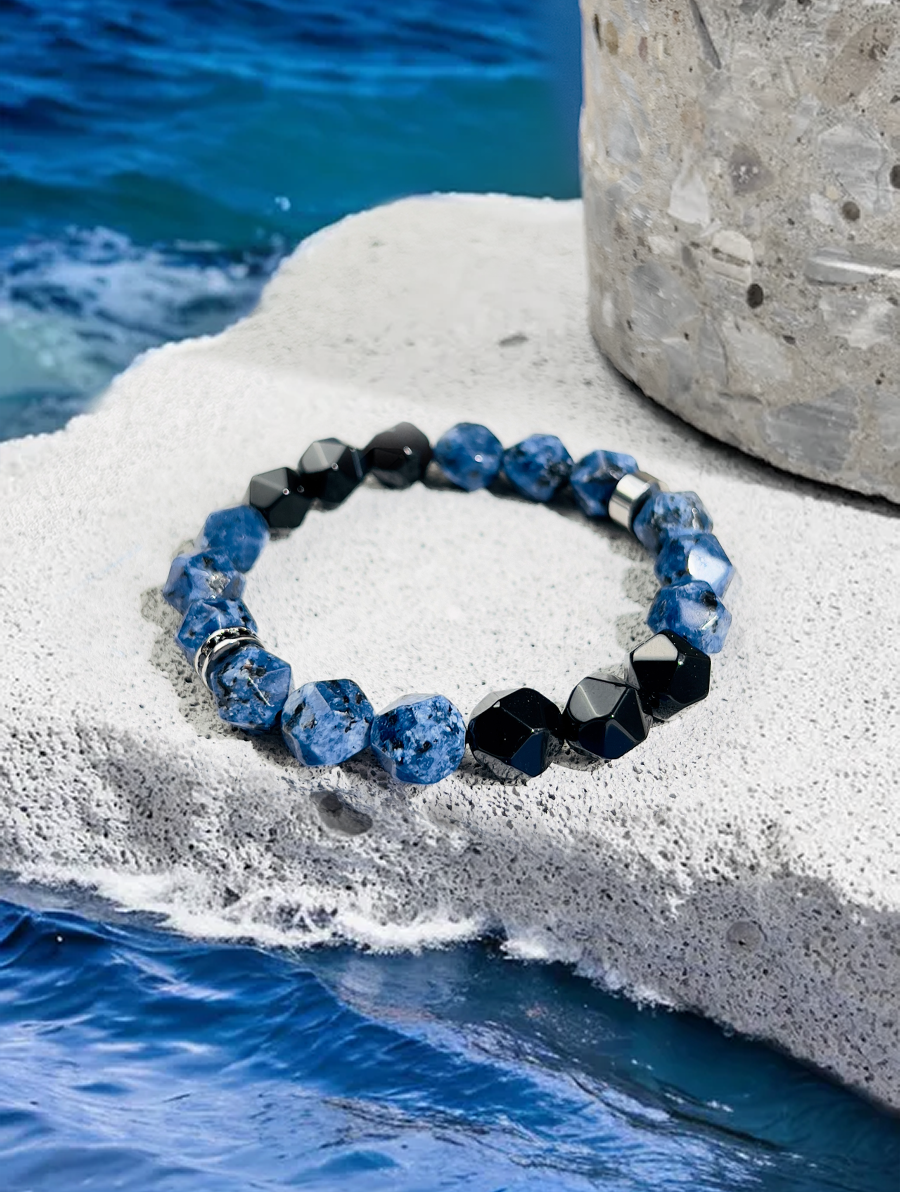 Sapphire & Black Agate Bracelet