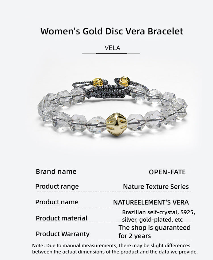 Meteorite Treasure White Crystal S925 Sterling Silver Natural Bracelet