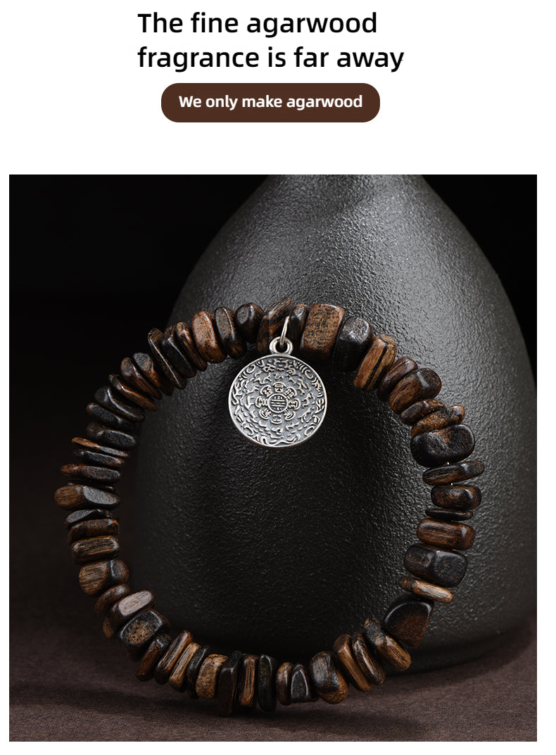 Natural Dalajian Wild Agarwood Bead Bracelet