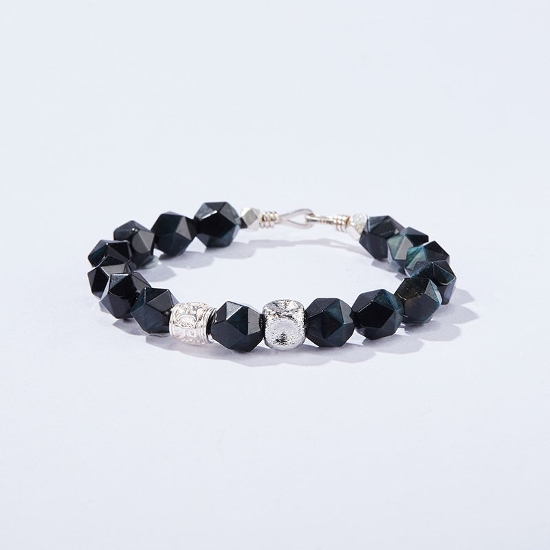 Natural Blue Tiger's Eye Bracelet