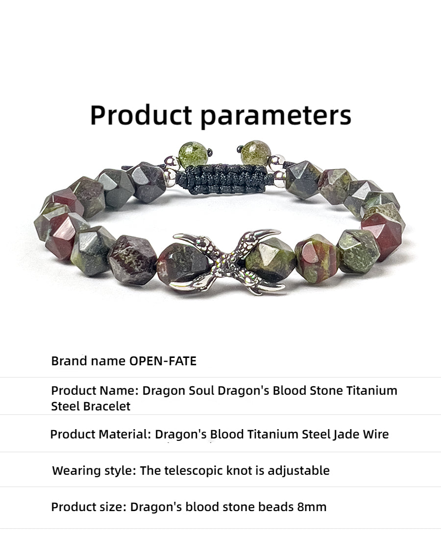 Dragon's Blood Stone Premium Bead Bracelet