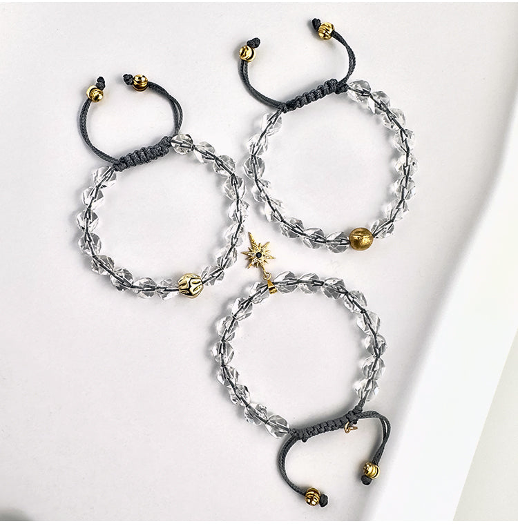 Meteorite Treasure White Crystal S925 Sterling Silver Natural Bracelet