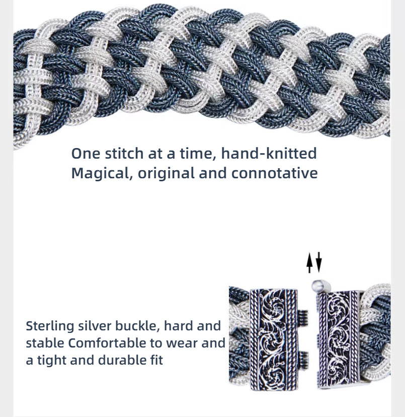 S925 Sterling Silver Tough Guy Bracelet