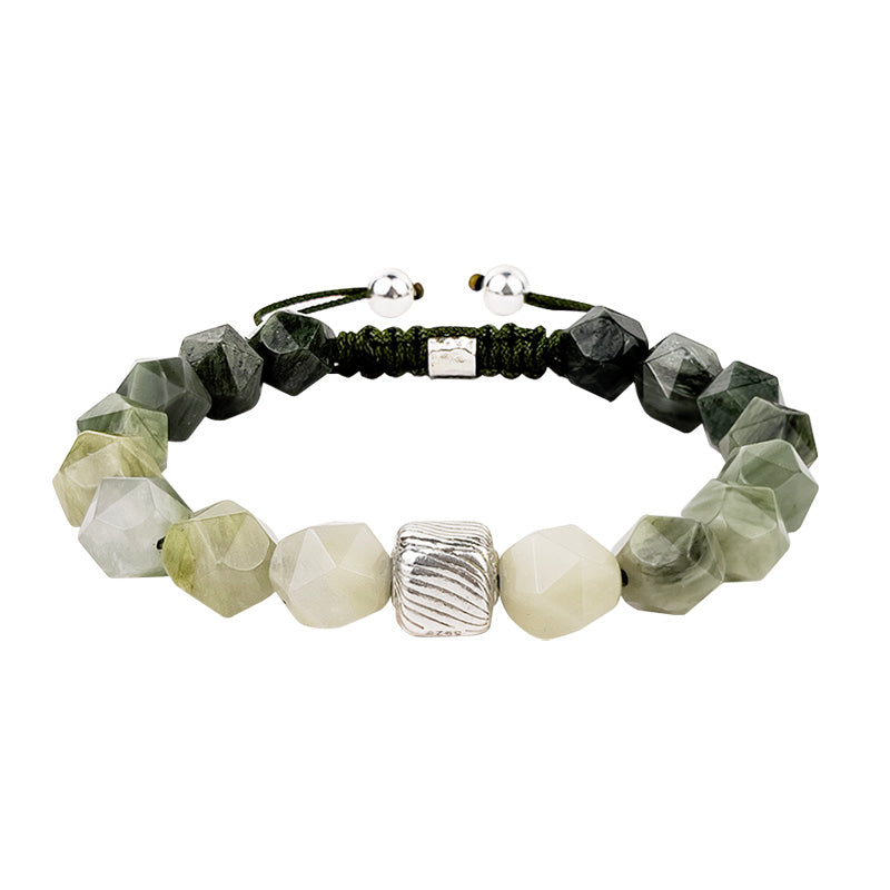 Cavansite & Black Agate Bracelet
