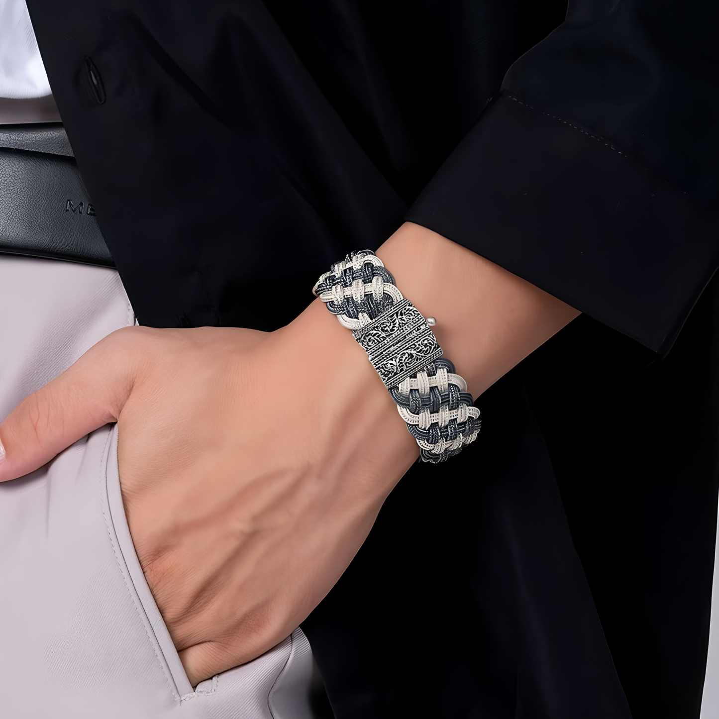S925 Sterling Silver Tough Guy Bracelet