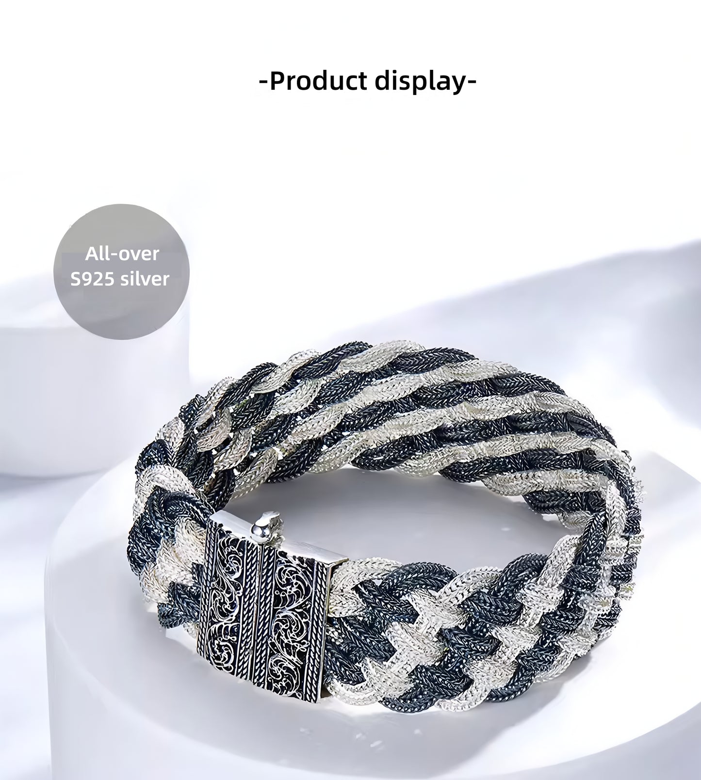 S925 Sterling Silver Tough Guy Bracelet