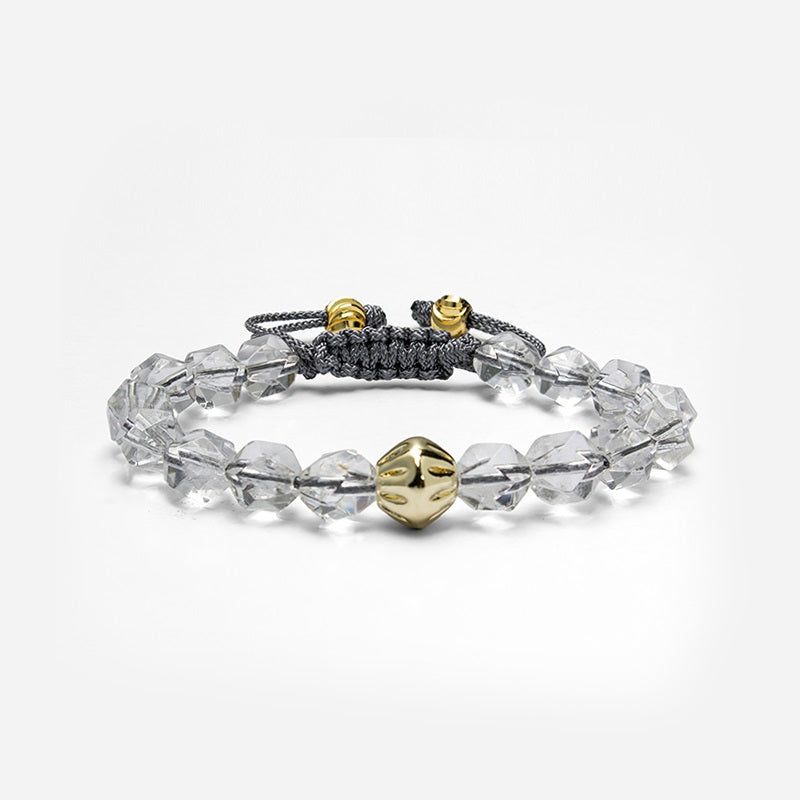 Meteorite Treasure White Crystal S925 Sterling Silver Natural Bracelet