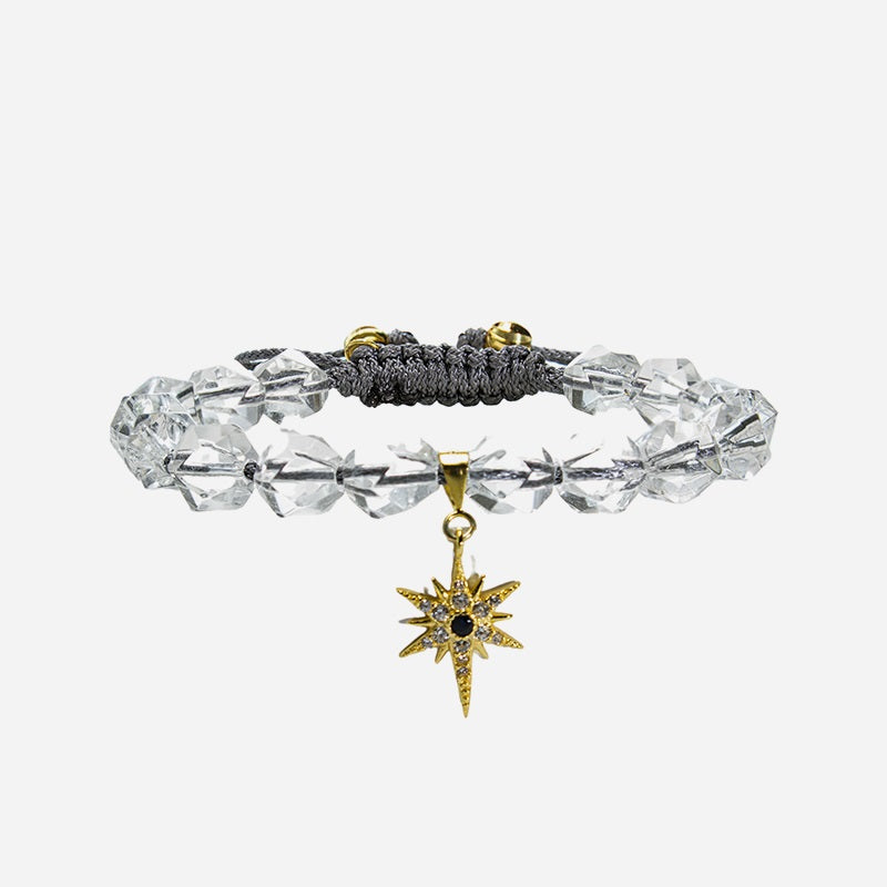 Meteorite Treasure White Crystal S925 Sterling Silver Natural Bracelet