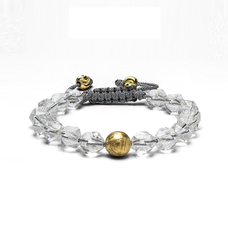 Meteorite Treasure White Crystal S925 Sterling Silver Natural Bracelet