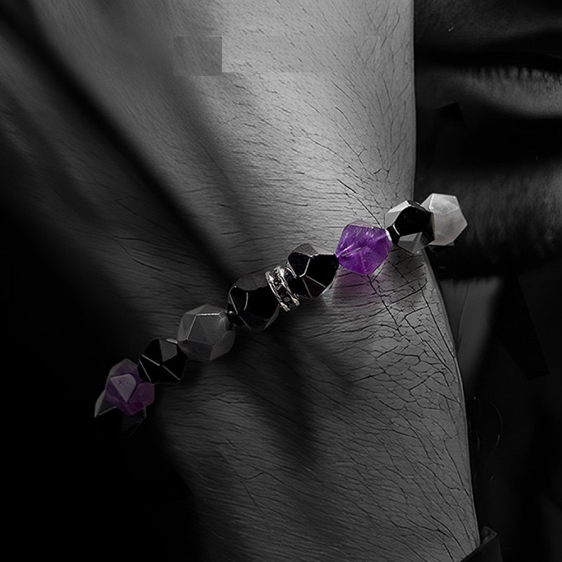 Natural Amethyst Wealth & Luck Bead Bracelet