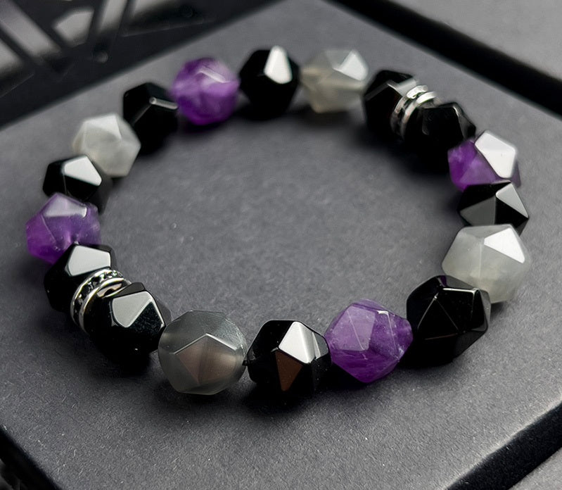 Natural Amethyst Wealth & Luck Bead Bracelet