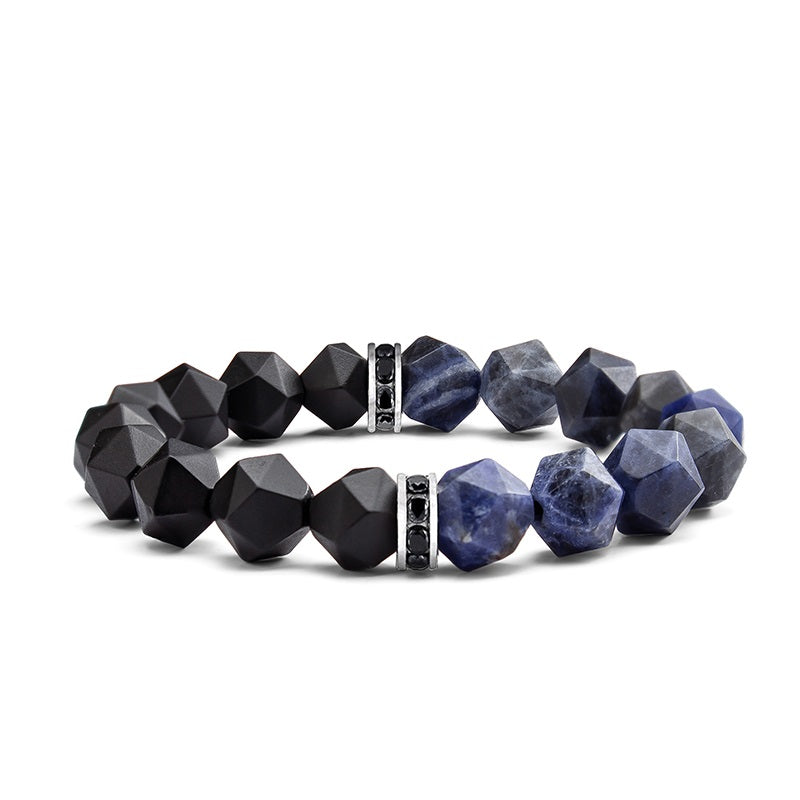 Sapphire & Black Agate Bracelet