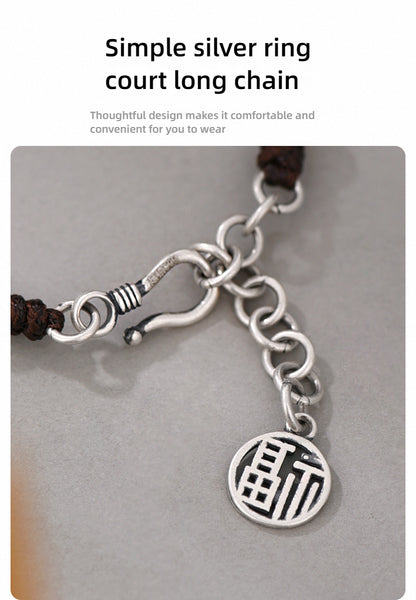 999 Pure Silver Cloisonné Pi Xiu Bracelet