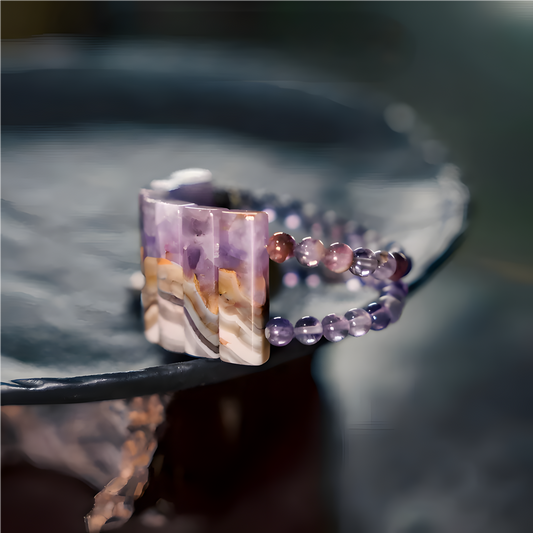 Niche-style Purple Phantom Bead Bracelet