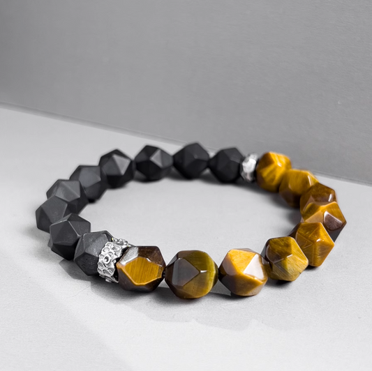 Tiger's Eye & Black Agate Devour Bracelet