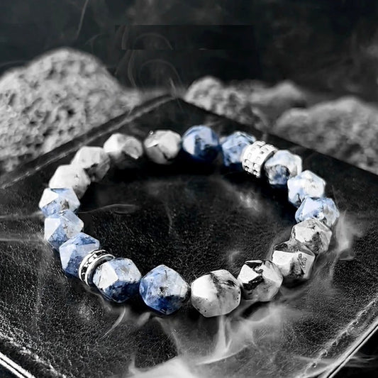 Agate & Blue Crystal Luxury Delicate Bracelet
